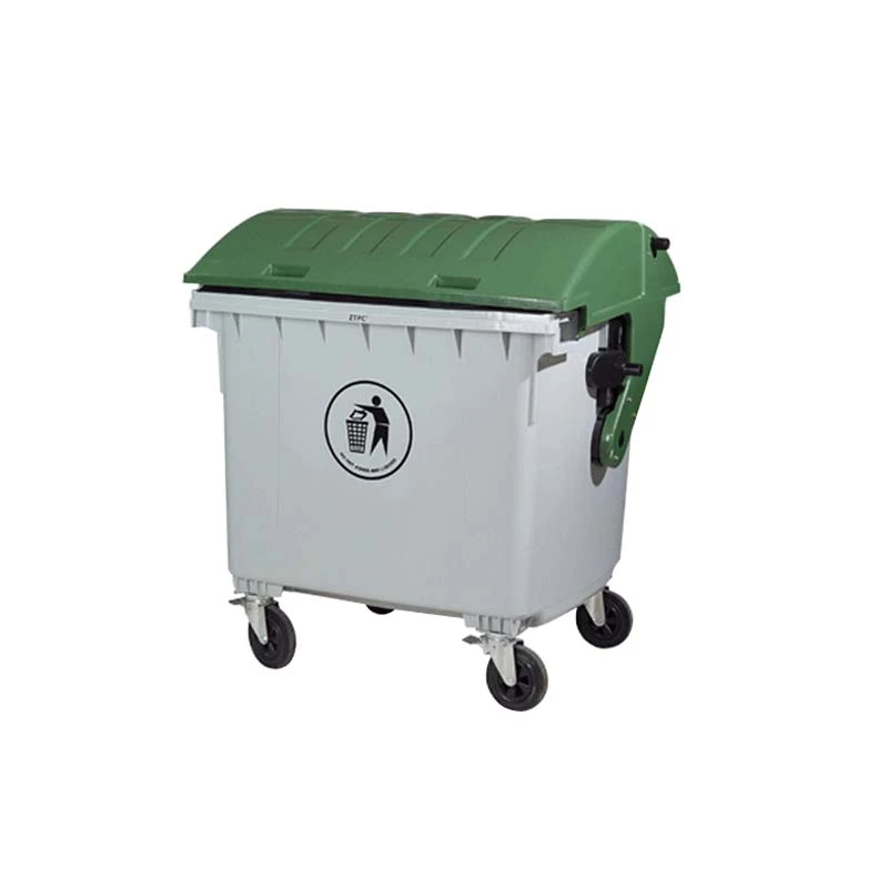 Tong Sampah Plastik Luaran dengan Penutup