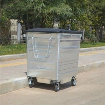 Tong Sampah Tin Kecil Dengan Penutup